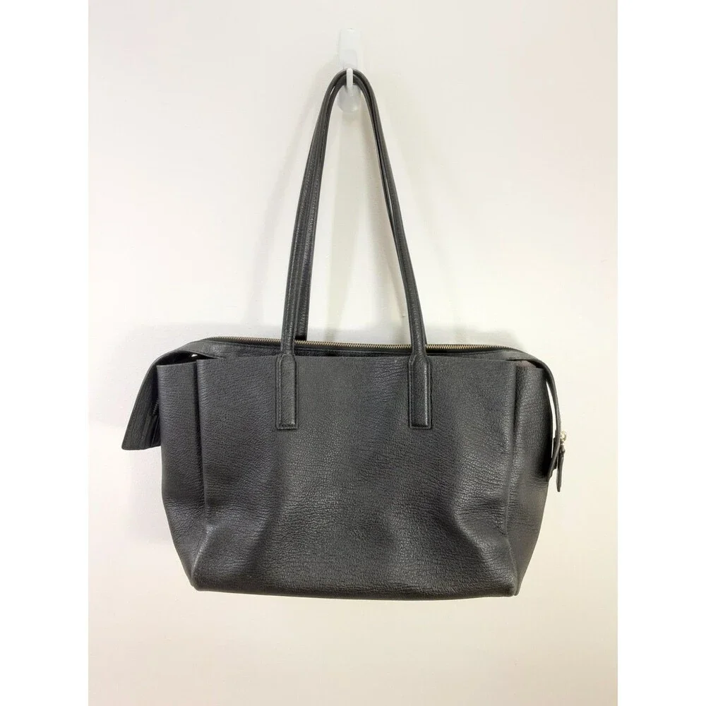 Marc Jacobs The Protege Black Leather Tote Laptop Bag Large Flaw